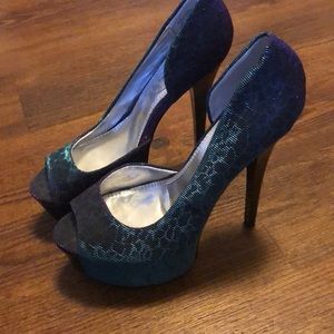 Chinese laundry platform high heels sparkle sz 7.5
